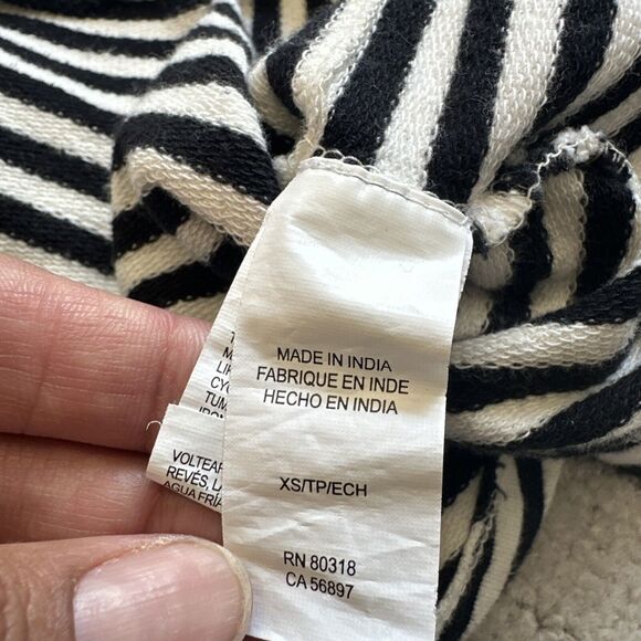 Lucky Brand Black & White Striped Mini T Shirt Dress Womens Size XS Short Sleeve - Picture 10 of 11